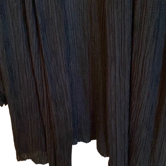 🖤 Ultra Lightweight Long (31”) 3/4 Ruched Sleeve Open Summer Cardigan, Plus 2X - Picture 9 of 15
